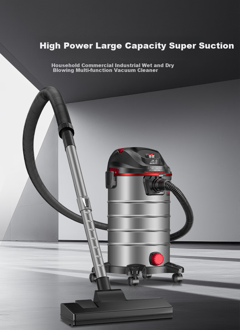 Xiaogou Industrial Vacuum Cleaner, 3000W Peak Power, High Suction, Dry And Wet Blowing, Three-In Vacuum Cleaner with Mopping Function, for Factory Workshop, Commercial Use, Car Cleaning, Land Reclamation, T010S 1