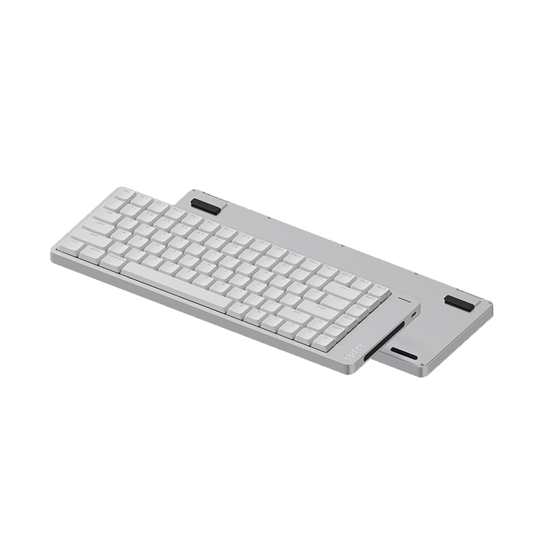 LOFREE Lofree Xiao Shun FLOW2 84-Key Low Profile Mechanical Keyboard Aluminum Wireless Bluetooth Laptop Office Silver Cloud Edition
