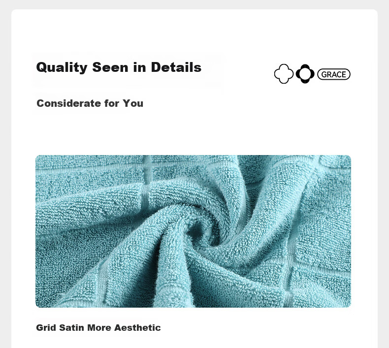 Grace Pure Cotton Towel, 7A Antibacterial, 90g Individually Packaged, Suitable for Men And Women, Home Use, Low Shedding, Face Washing, Bathing, Sports Face Towel 9