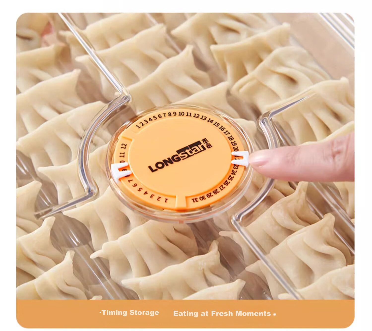 LONGSTAR Dumpling Freezer Box, Wonton Storage Container, Food-Grade Tray, Refrigerator-Specific Frozen Wonton Preservation Box, Four-Layer 5
