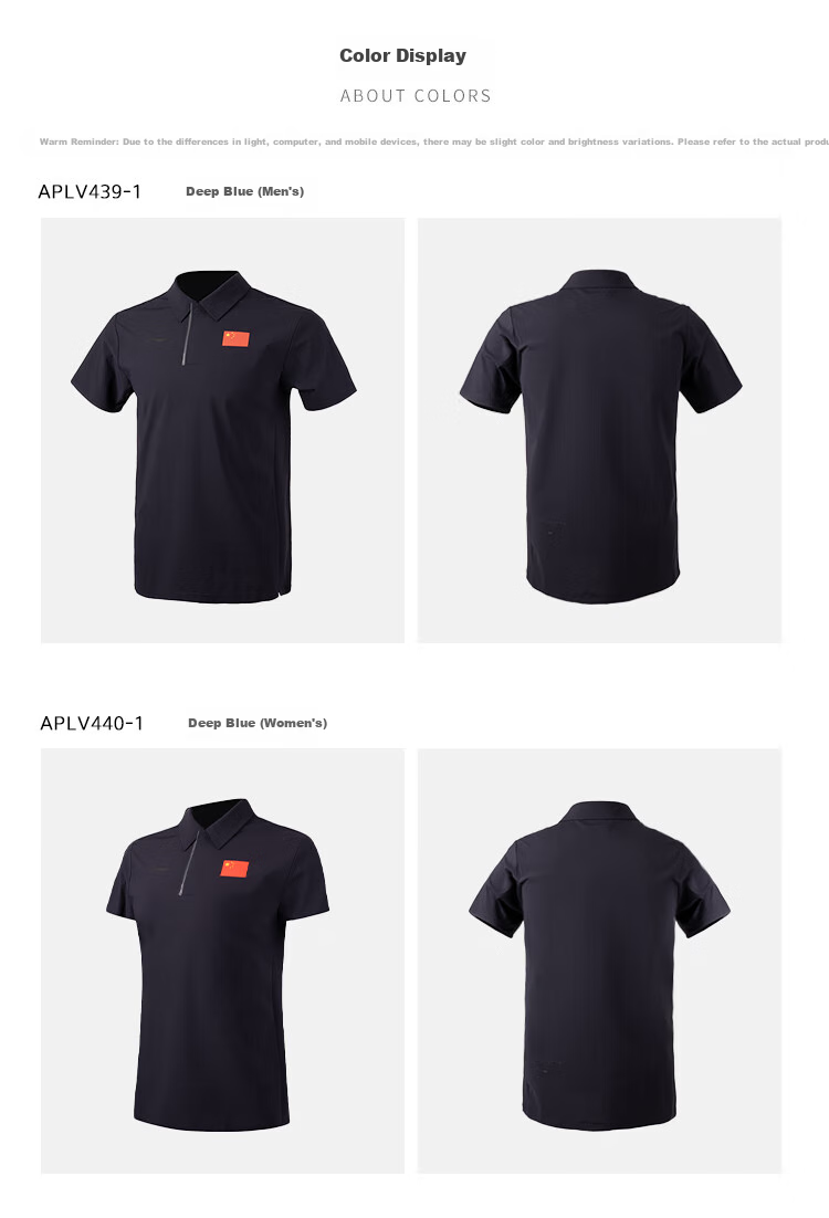Li-Ning Glory National Flag Logo Ice-Cool Comfortable Sun Protection Short-Sleeve T-Shirt Round Neck Sports Top for Men And Women, National Team Champion Style 4