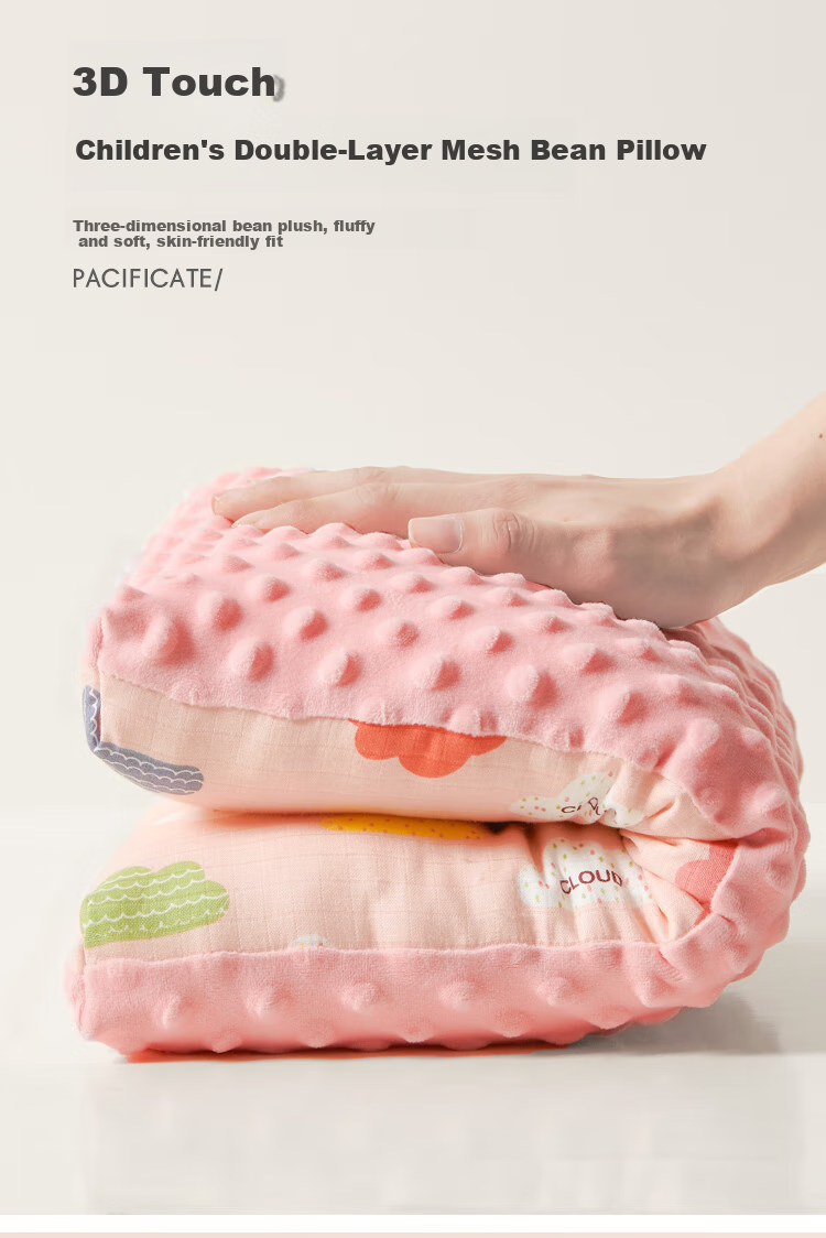 Dohia Pillow, Class A Pure Cotton Double-Layer Yarn Children's Comfort Bean Pillow, Washable Pillow Core, Single Piece 50*30cm 3