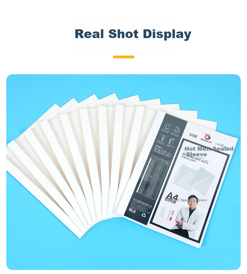 BYON 20 Hot Melt Cover Sleeves 10MM, Hot Melt Binding Machine Plastic Covers, Transparent Covers for Contracts A4, Glue-Bound Covers, Hot Melt Binding Machine Covers, Glue Sheets for Tender Documents 13