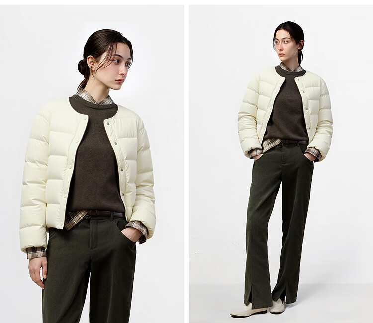 Semir down Jacket for Women, Winter Lightweight, 90% Down, Flower Bud Design, 025 Layering Loose Fit, Contrasting Colors, 109725113032 3