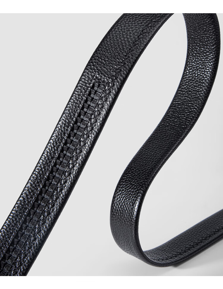 HONGU Men's Genuine Leather Automatic Buckle Belt Casual Waistband Youth Pants Belt Gift Box 120cm New Year Birthday Gift 17