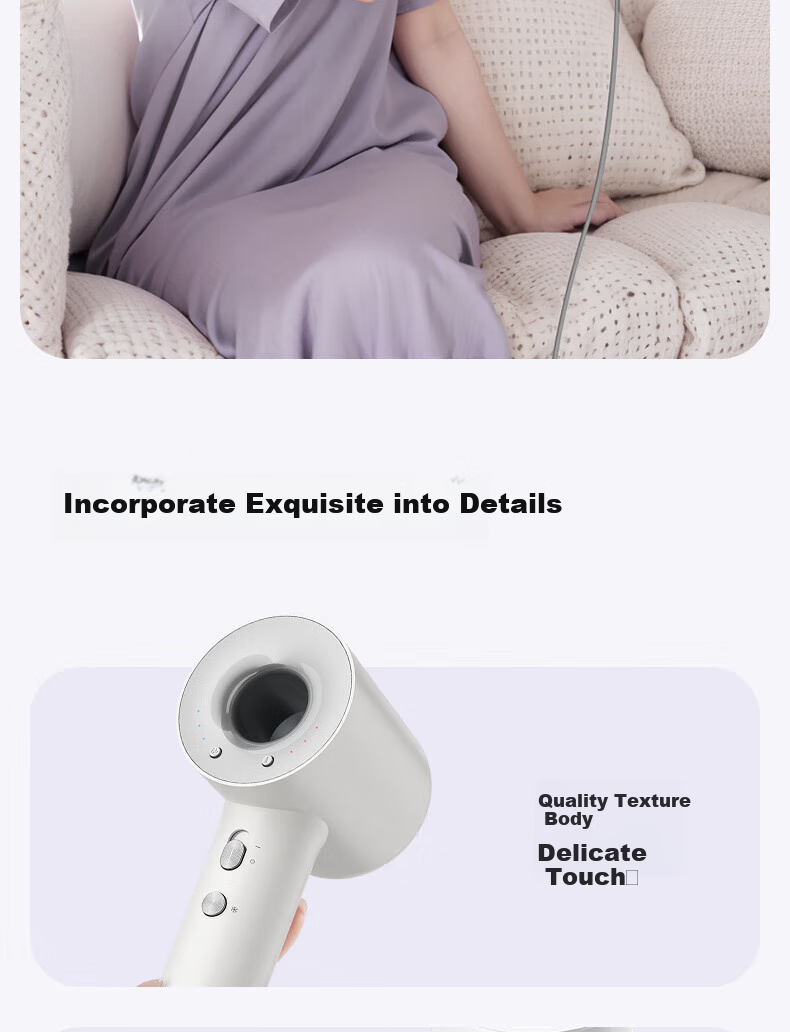AUX Hair Dryer for Home Use, High-Speed Negative Ion Hair Protection, Quick-Drying, Powerful Airflow, Hair Dryer for Men And Women, High-Power Non-Damaging Hair, Hollow Bladeless Electric Hair Dryer, Girlfriend Gift 16