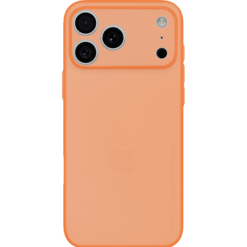 Чехол для iPhone 17 Pro Memumi UltraSlim, ультратонкий, матовый, прозрачный, оранжевый