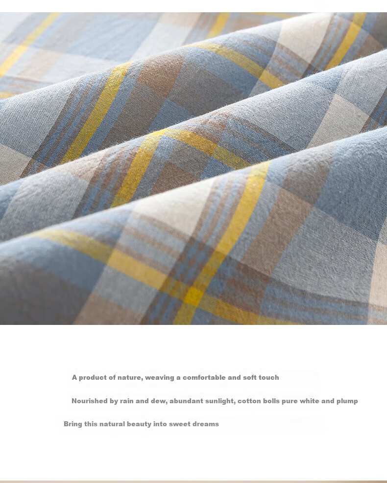 Wuyinliangpin Class A Washable Pure Cotton Single Bed Sheet, Cotton Double Bed Sheet 230*245cm Bed Cover 5