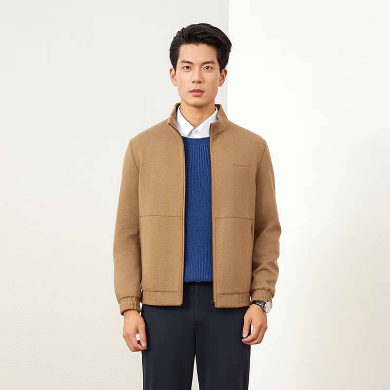 Goldlion GY Jacket Autumn Winter Men's Warm Casual Windproof Cold-Resistant Coat JWL0279-MK111 Brown 3XL