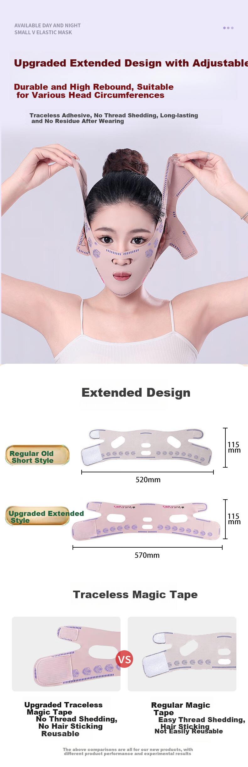 Chuxian Mask Tightening Device, Lifting Bandage, Nasolabial Folds Enhancement, Double Chin Reduction, Facial Sleep Masking, V-Face Sculpting 5