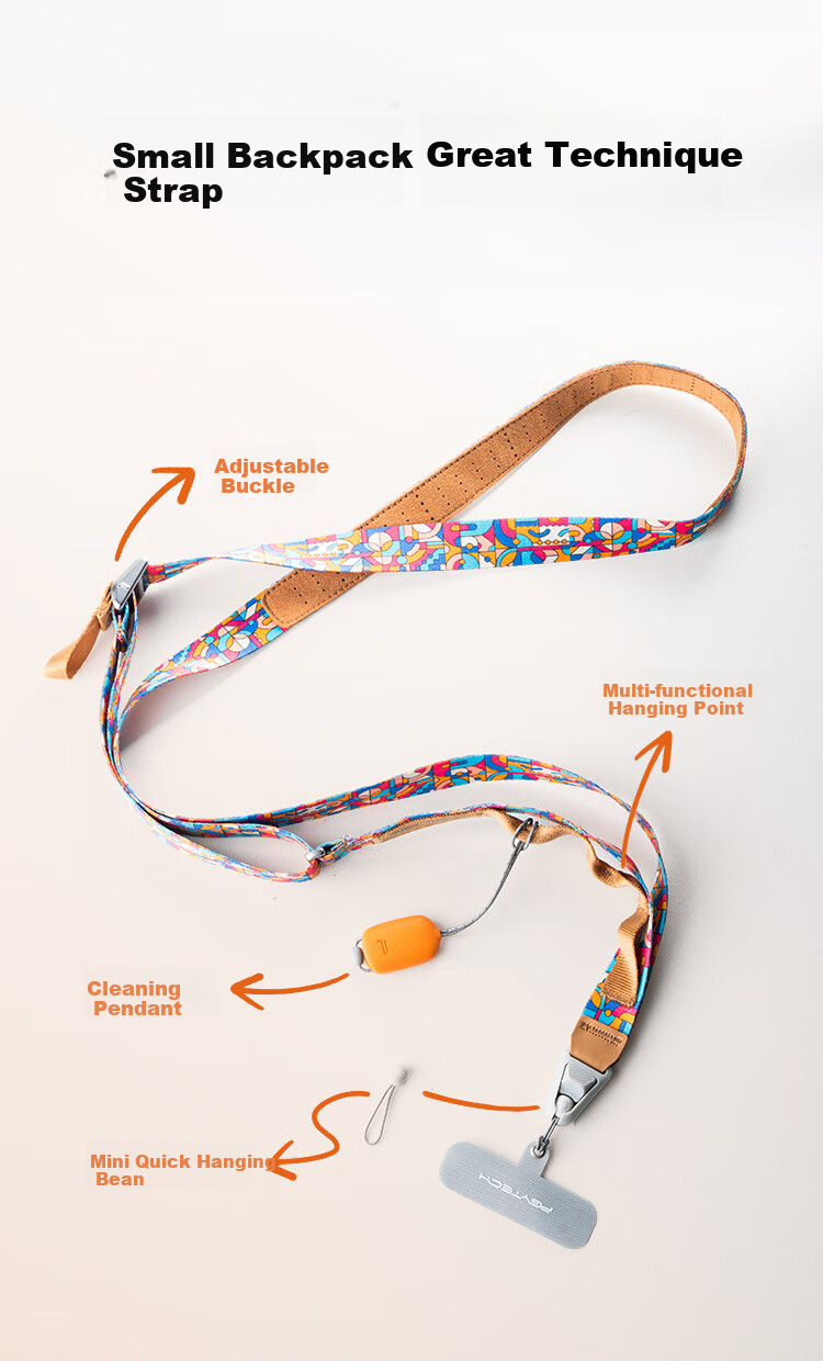PGYTECH Phone Lanyard, Dandelion Phone Photography Strap, LinkGo Phone Shoulder Strap, Anti-Loss Cord, Neck Strap, Adjustable IPhone 17 Phone Accessory, Woven Strap Style, Misty Gray 8