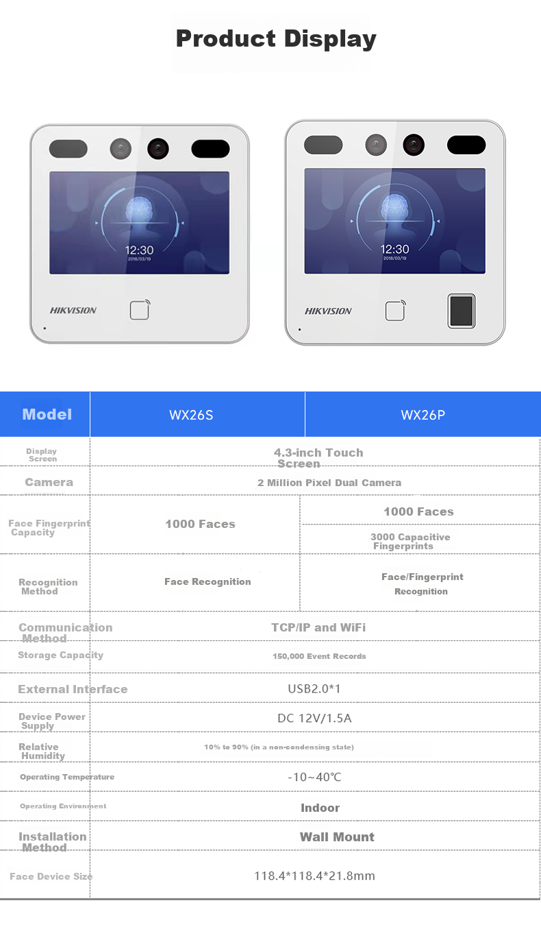 Qiyeweixin Facial Recognition Access Control And Attendance System All-In Machine, Employee Smart Face-Scanning Clock-In Device for Office, Mobile Remote Management to Unlock Doors 12