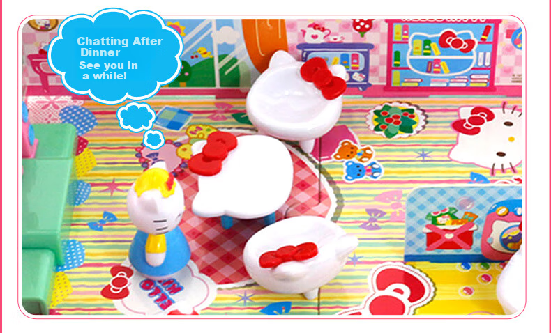 Qiji Hello Kitty Toy Kitchen Playset for Girls, Pretend Play, Children's Christmas Gift 10