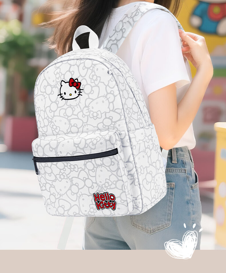 Hello Kitty Backpack for Middle and High School Girls, Ins Style Korean Small Brand, High Aesthetic, Large Capacity Girls' School Bag 3