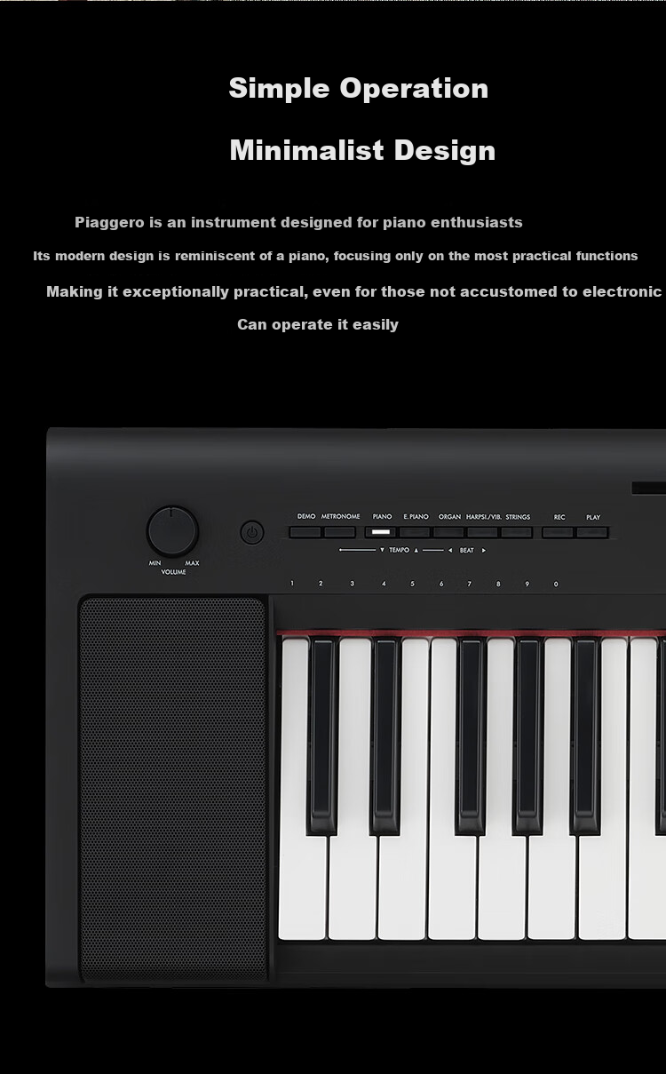 YAMAHA Digital Piano, 76 Weighted Keys, Home Use for Beginners And Children's Teaching, NP35WH White + Wooden Stand + Complete Accessories 10