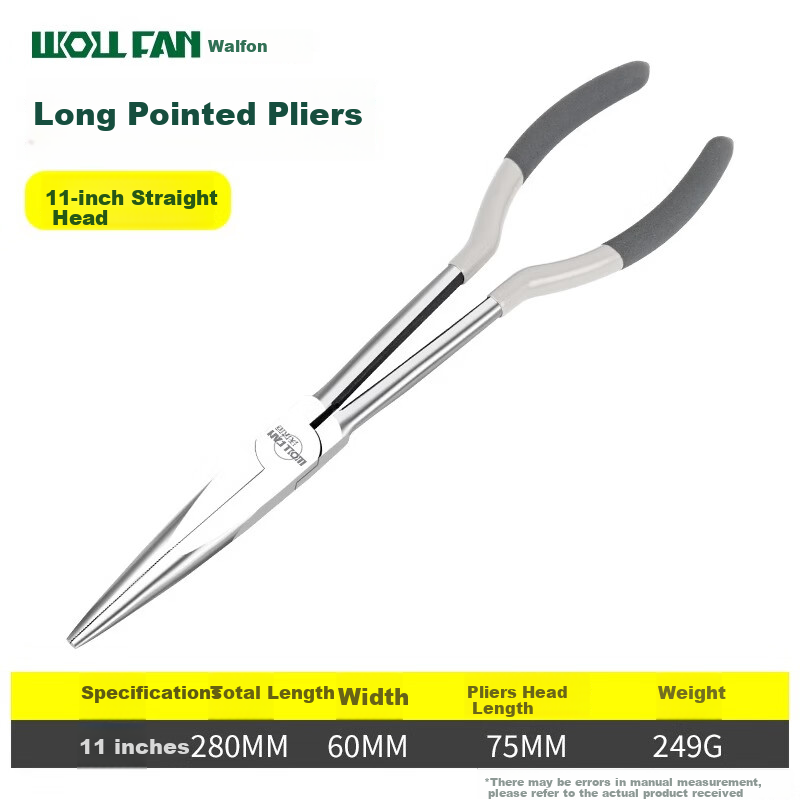 Woerfan Extended Needle-Nose Pliers, Long-Jaw Pliers, Long-Nose Pliers, 11-Inch 16-Inch Industrial-Grade Extra-Long Needle-Nose Grips, O-Shaped Pliers