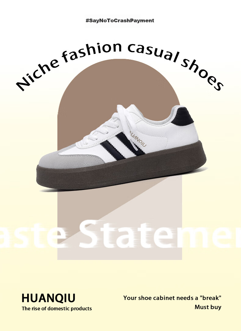 HUANQIU Women's Shoes, Trendy Versatile Sneakers for Women, 2026 New Summer Style, Women's Sports Casual Shoes, Thick-Soled Training Shoes for Wome 2