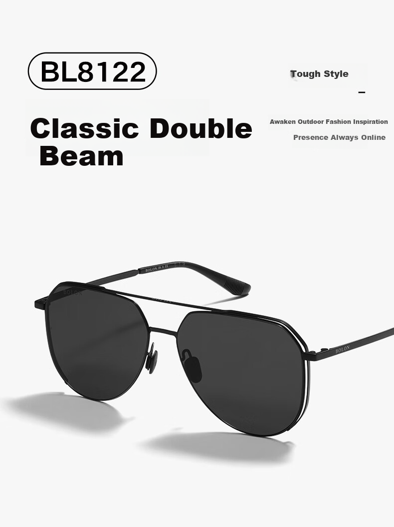 BOLON Sunglasses, Polarized Driving Fishing Sun Protection Glasses for Men, Toad-Shaped Glasses, Gift for Boyfriend, Trendy BL8122 D11 3