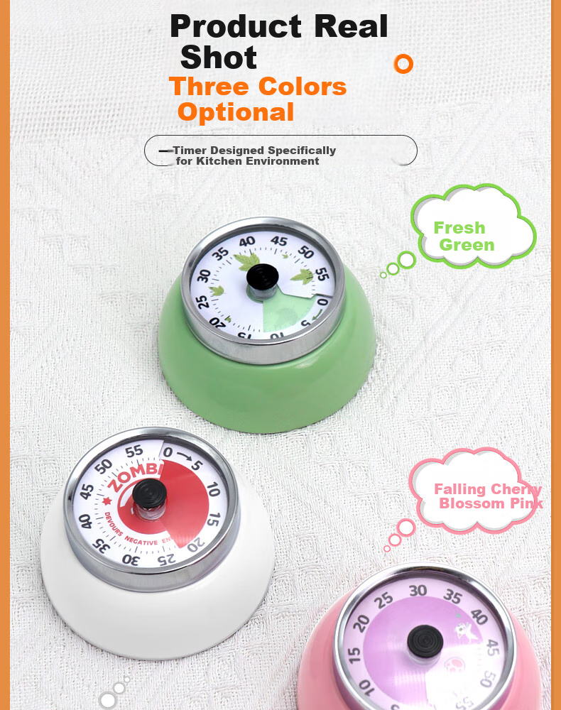 Timess Visual Timer, Kitchen Cooking Multifunctional Timer, Time Management Tool, Children's Dopamine, Back-To Season Gift 11