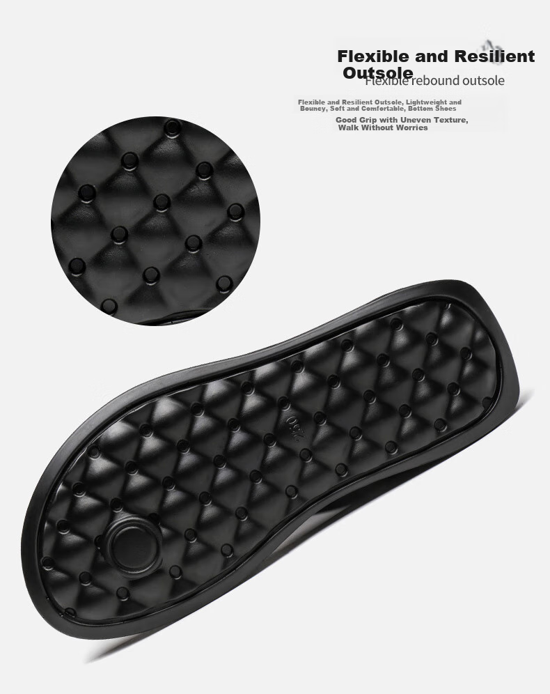 LAORENTOU Men's Sandals, Summer Top-Grain Leather Breathable Beach Versatile Casual Shoes Slippers Men's Footwear, 10965 Black 41 9