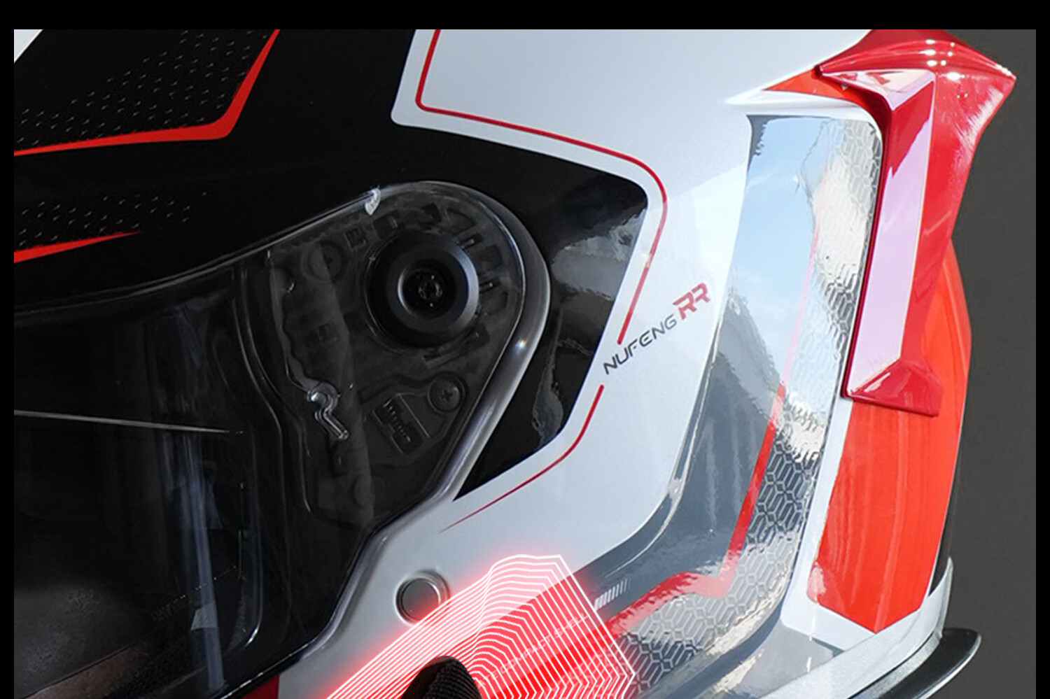 TWOBEE 3C Certified Motorcycle Riding Full-Face Helmet Flash White [Quick-Release Tail Wing] L 33