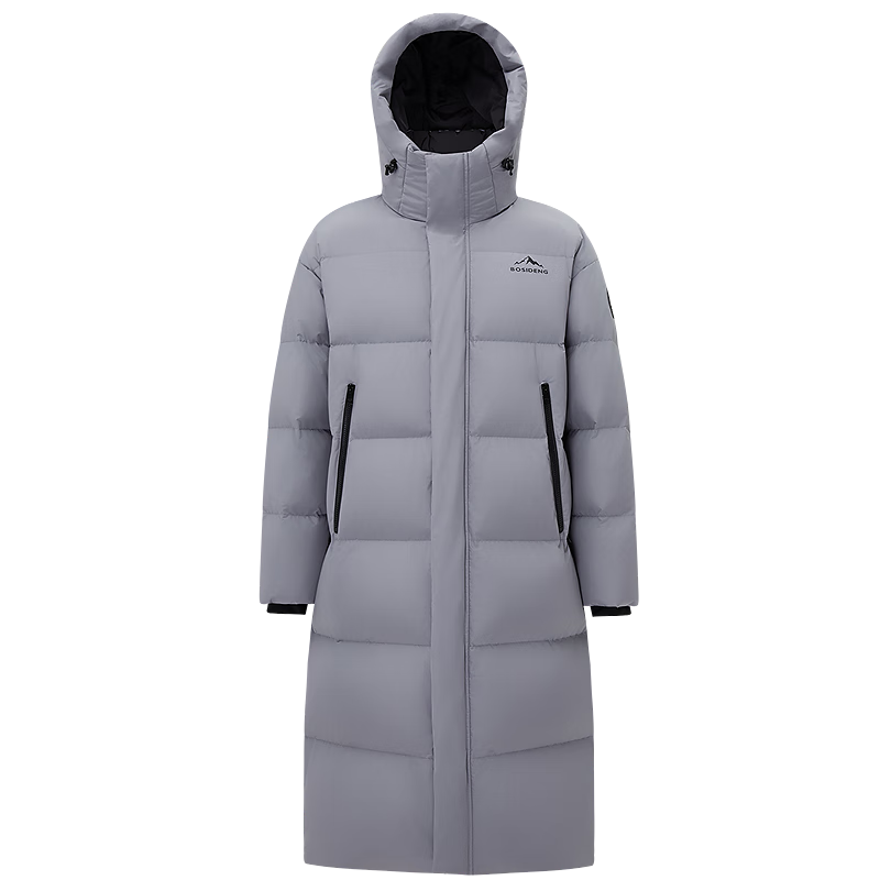 BOSIDENG 25th Anniversary Couples' Extra Long Over-the-Knee Thickened Hooded Down Puffer Coat Same Style as Theater Big Quilt Jacket