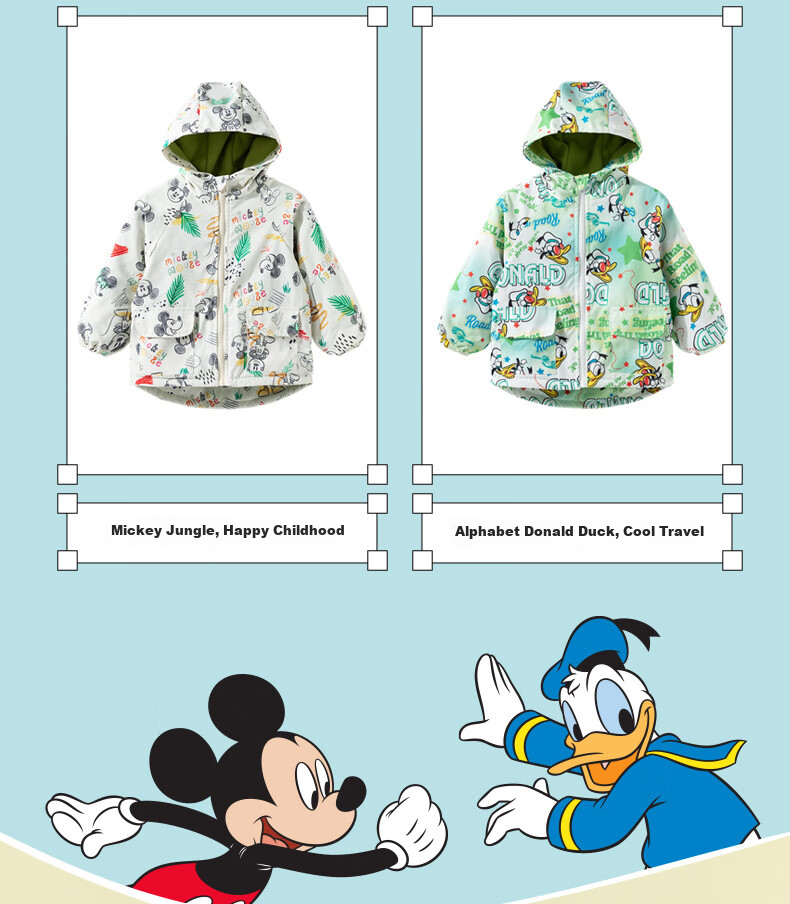 Disney Spring Autumn Kids Graffiti Minnie Hooded Jacket Comfortable Warm Windproof Coat Graffiti 110 13