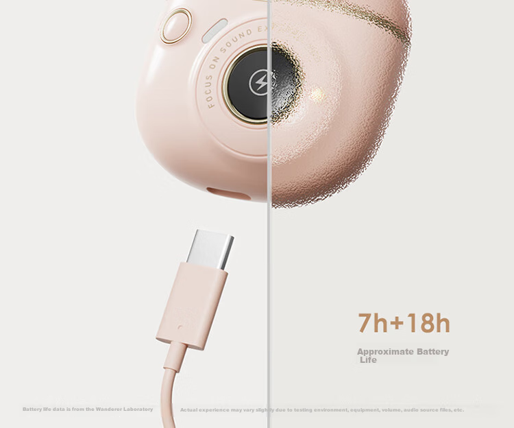 Manbuzhehuazai TO-U3 Plus True Wireless Bluetooth Earphones, Semi In-Ear Headphones, Compatible with Apple Huawei Xiaomi, Bluetooth 5.3, Ivory Pink 6