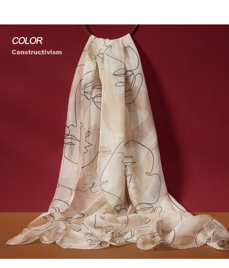 Shanghai Gushi Silk Scarf for Women, 100% Mulberry Silk Shawl, Gift Box, Birthday Present for Mom Or Girlfriend, Mid-Autumn Festival Gift 20