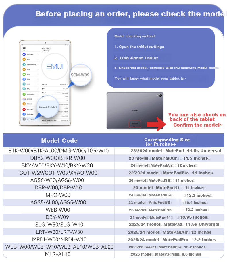 SUOYING [Free Tempered Glass Screen Protector] Protective Case for Huawei MatePad 11.5, Compatible with 2024/2023 Standard/Luxury Edition, 11.5-Inch Tablet Case, Full Protection Anti-Drop Cover 1