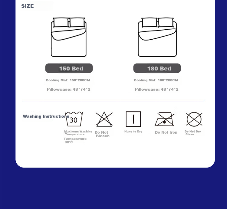 AiSleep Dual Temperature Sensing Zoned Class A Cool Silk Mat Double Size Three-Piece Set 180*200cm Qingyan Machine Washable Gift for Parents 20