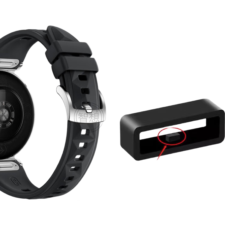 XUANDAI Compatible with Huawei GT5/5Pro/GT4 Watch Band Buckle, GT6 Watch Strap, Watch5 Fixed Buckle Watch Ring, 18mm Positioning Buckle, Adjustable Silicone Ring, 41mm