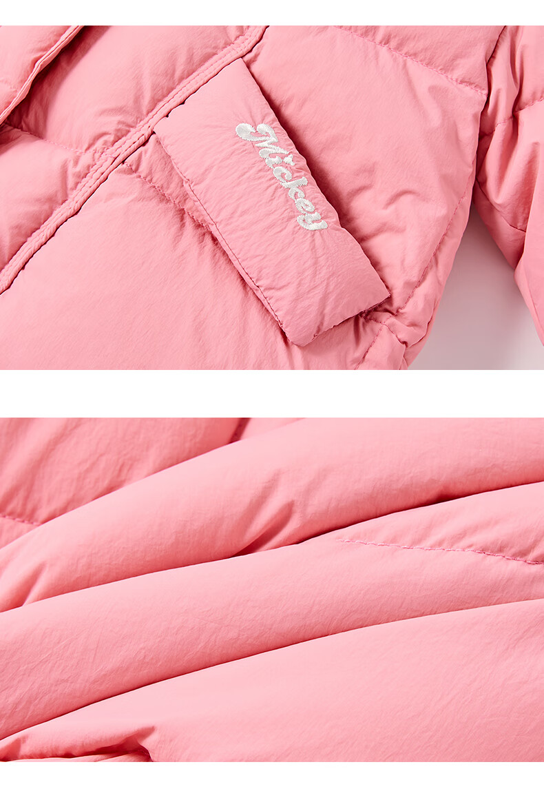 Disney Children's Down Jacket 2026 Autumn Winter New Boys' Red Mid-Length Coat Girls' New Year Outfit Kids' Clothing 14