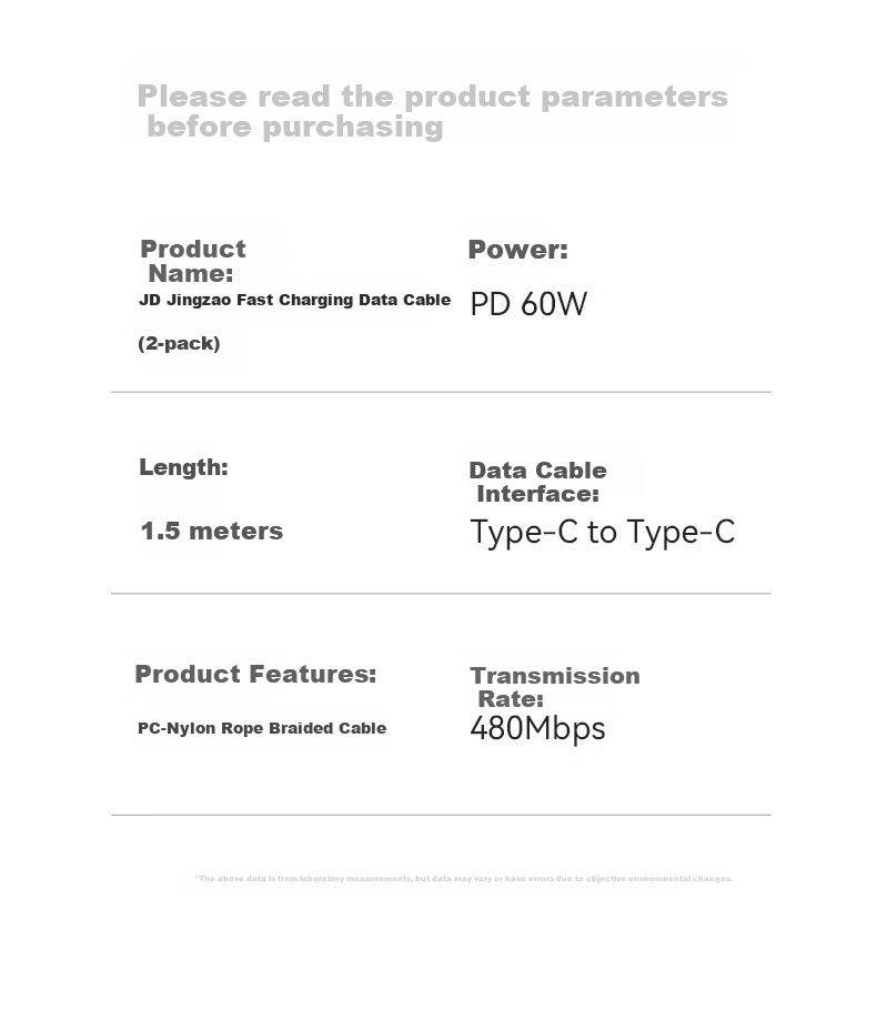 JD Original [Two-Pack] PD/AVS60W Fast Charging Compatible with Apple 18/17 Type-C Data Cable, Car Charger Suitable for IPhone, Android Phones, Tablets, Laptops, 1.5 Meters 16