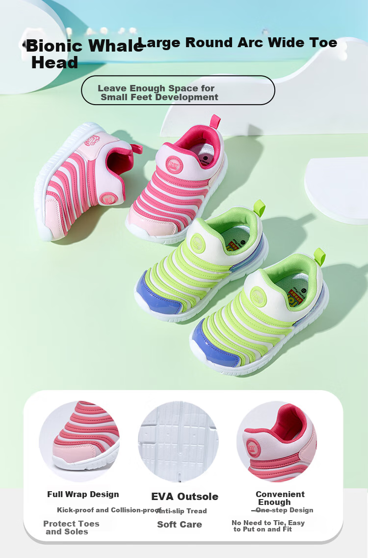 Disney Kids Summer Breathable Slip-On Sports Shoes Toddler Caterpillar Running Shoes Beige/Orange Size 26 4