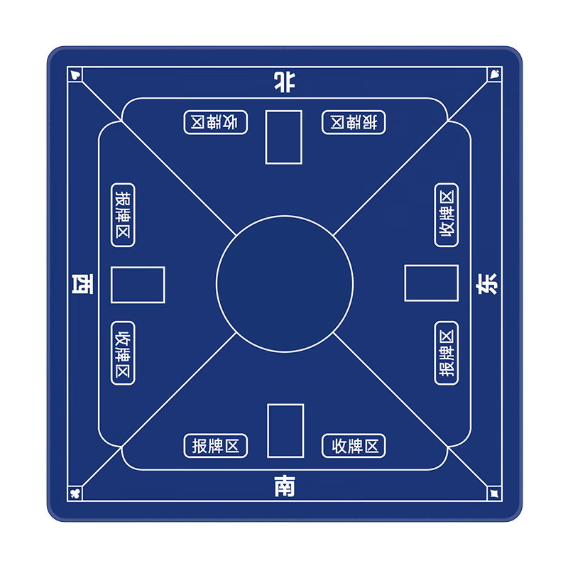 Hechen Guandan Table Mat Special Tablecloth Poker Card Game Table Mat Thickened Rubber Non-Slip Mahjong Table Cover