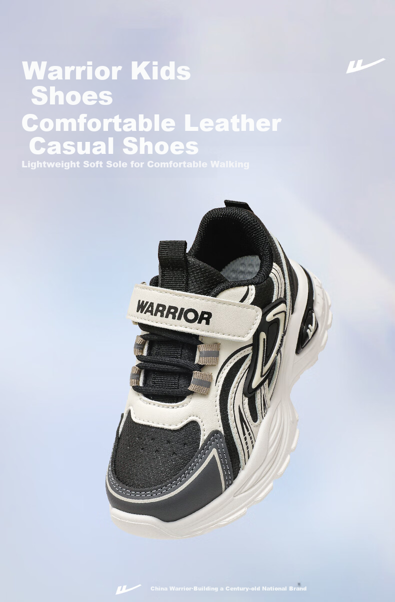 Warrior Children's Shoes, Girls' Spring And Autumn Sneakers, Kids' Soft-Soled Casual Running Shoes WZ-1617 Gray/Purple 36 1