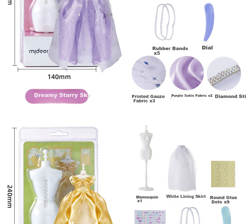 MiDeer Children's Hanfu Handmade DIY Clothing Material Kit, Chinese Style Formal Wear, High-End Customization - Shengshi Nishang Children's Gift 14