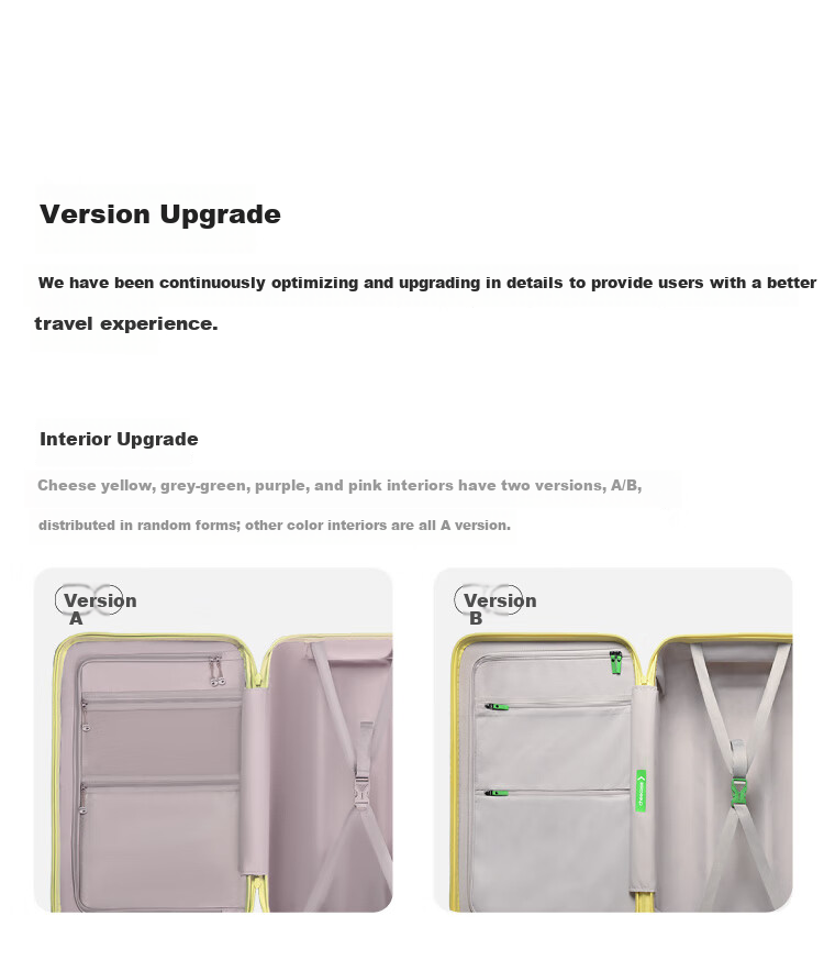 Bromen Bags Large Capacity Suitcase, Trolley Case, Travel Luggage, Password Lock, Check-In Case, 22 Plus, Purple 35