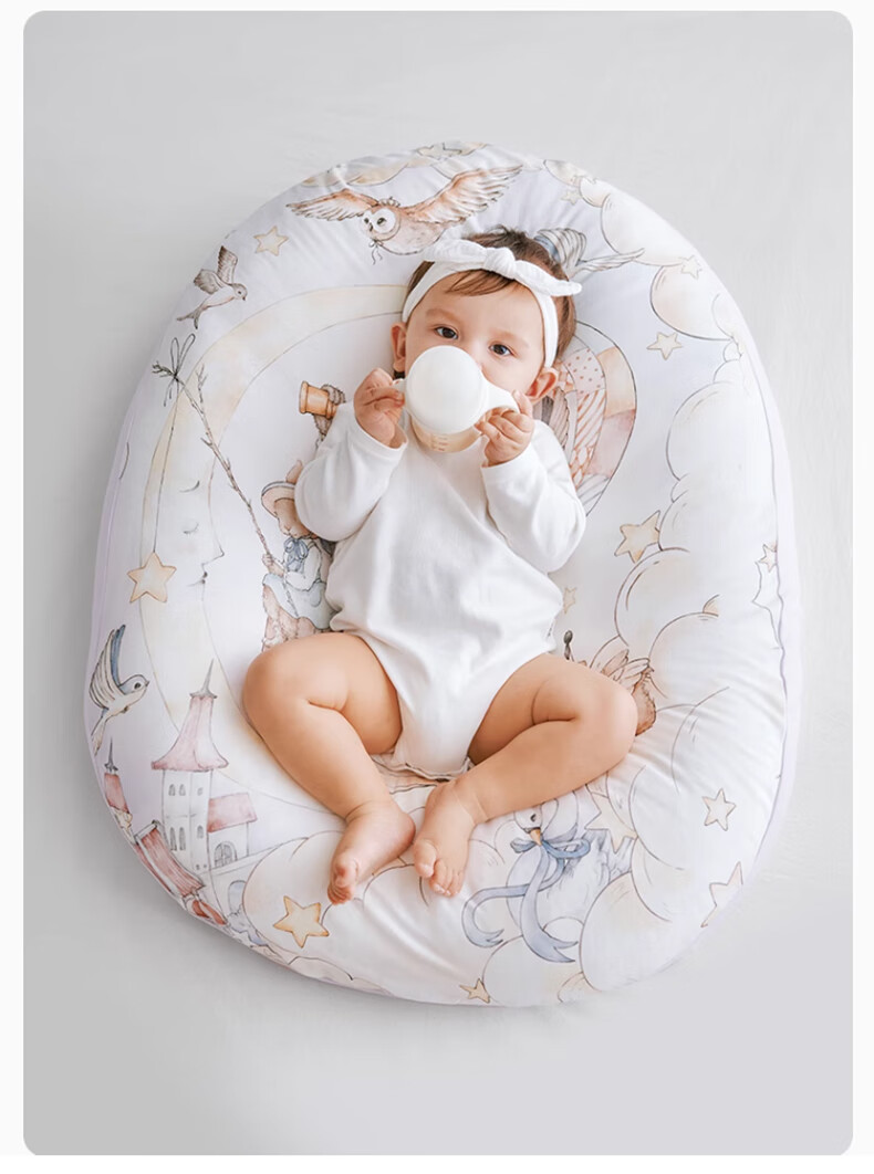 BUBBLE TREE [0-2 Years Old] Newborn Baby Extra Large Spine Support Inclined Pillow, Anti-Reflux And Gas Relief, Baby Feeding And Sleeping Aid 5