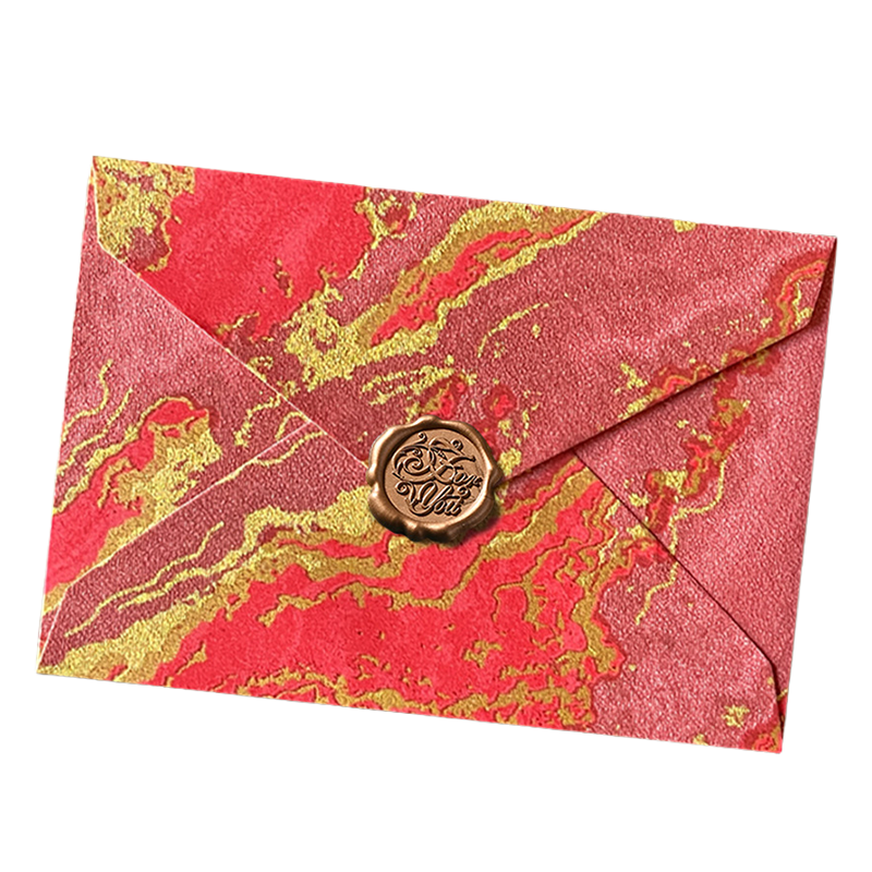 Dailuotang Gold Embossed Vintage Envelope and Letter Paper Set Elegant Teacher's Day Gift Premium Texture Love Letter Invitation Creative Handwritten Birthday Gift for Girlfriend