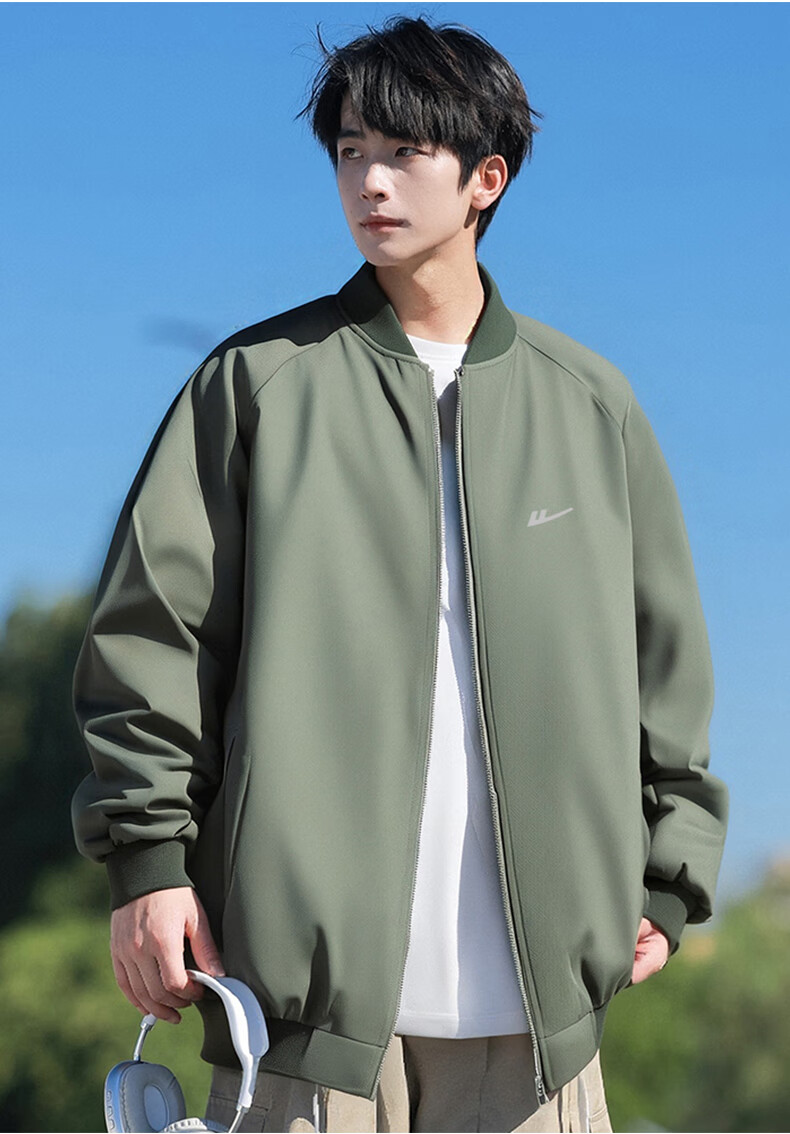 Warrior Men's Jacket, Spring And Autumn Stand-Up Collar Windproof Jacket, Loose-Fitting Outerwear for Men, Outdoor Hiking Mountaineering Coat, Model 7092 9