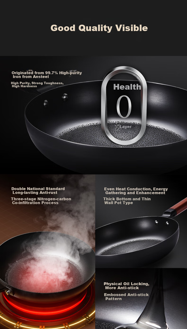 Joyoung Cast Iron Frying Pan, Deep Skillet, Breakfast Pan, Steak Pan, Suitable for Home Use on Induction And Gas Stoves, 24cm 2