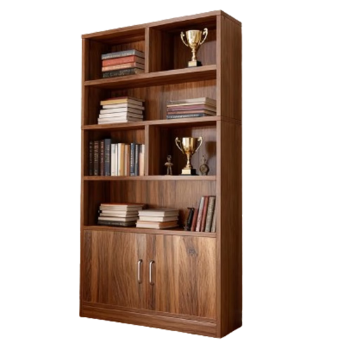 Yameile Floor-Standing Integrated Bookshelf And Cabinet, Wall-Mounted Storage Unit for Office And Living Room, Solid Wood Core Bookcase And Bookshelf