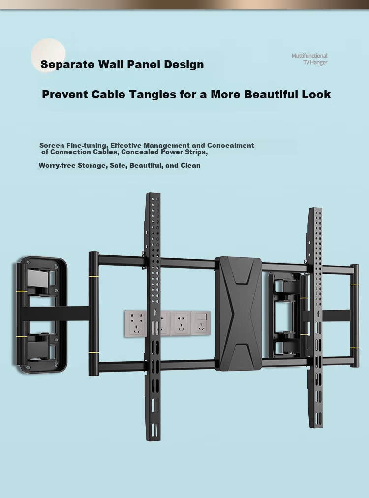 TAZD 65-90 Inch TV Mount, Extendable Bracket, Thickened Large Span Wall Plate, Stretching Internal Embedded Rotating Bracket, Suitable for Hisense, TCL, Leiniao, Huawei, Xiaomi, Skyworth And Others 13