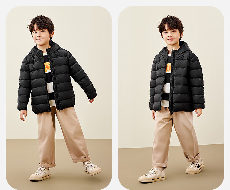Minibala Unisex Kids Lightweight Warm Ribbed Down Jacket 2025 Autumn Winter New Arrival, Water-Resistant 11