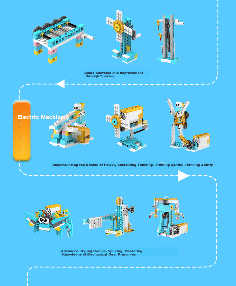 Tudao Mechanical Power Engineer Programming Robot, STEAM Children's Toy, Electric Building Blocks Assembly, Birthday Gift for Boys And Girls 14
