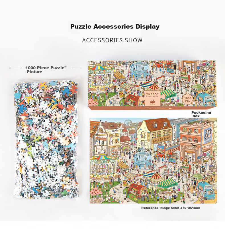 Maodetiankongzhicheng Jigsaw Puzzle, Adult 1000-Piece Townscape Puzzle, Weekend Adult Puzzle, Children's Toy, Birthday Gift, Home Decoratio 11
