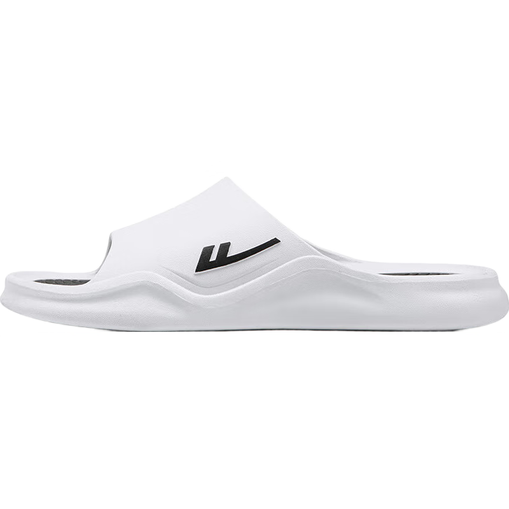 Warrior Men's Summer Anti-Odor Anti-Slip Slippers with Cloud-Like Comfort for Outdoor and Bathroom Use 3962-1 White Black Size 46-47