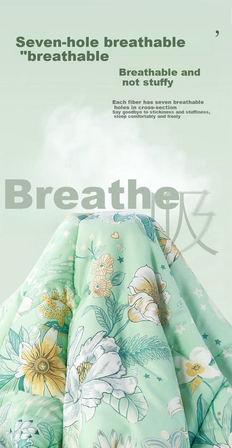 FUANNA Comforter, Spring And Autumn Double Size, All-Season Duvet Insert, Pure Cotton Fabric, Air Conditioning Quilt, Antibacterial, Approximately 6 Jin (3 Kg), 230×229cm 7